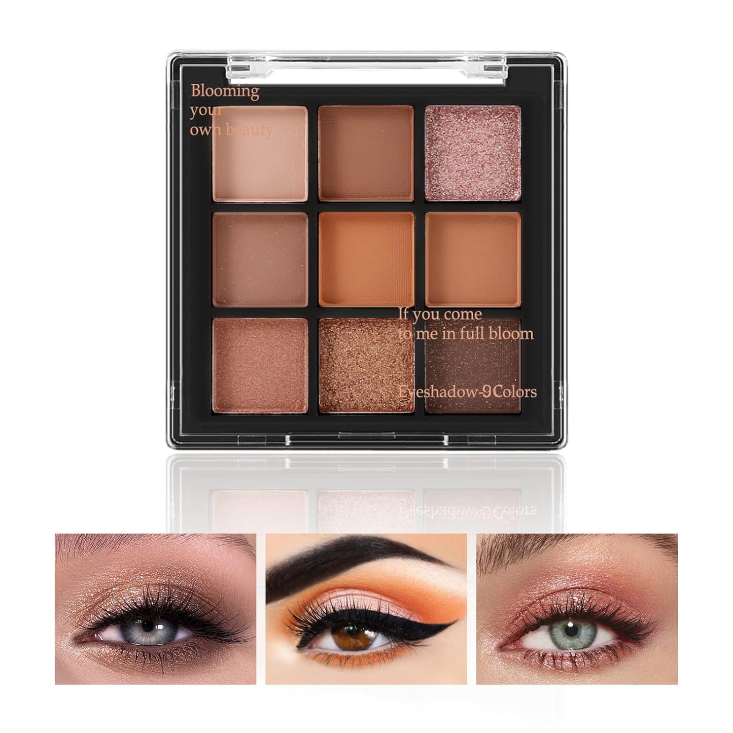 Boobeen Nude Eyeshadow Palette - Matte and Shimmer Makeup, Highly Pigmented Creamy Eye Shadow Powder, Create a Neutral Eye Look, Long Wearing