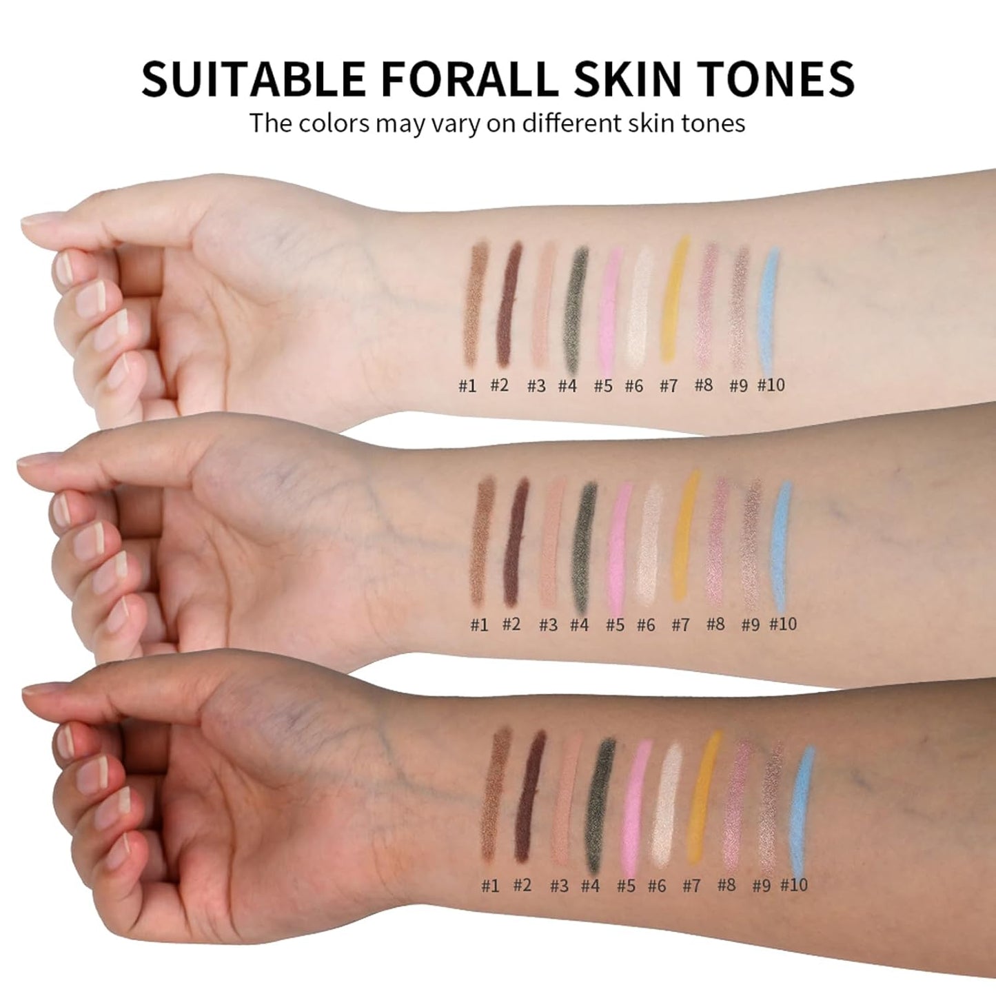 CHIFURE Eyeshadow Stick, Shimmer and Matte Cream Eye Shadow Brightener Sticks Eyeliner Pencil Crayon, Waterproof Long Lasting Eye Highlighter Stick Makeup,0.056 Oz(#8-Fancy)