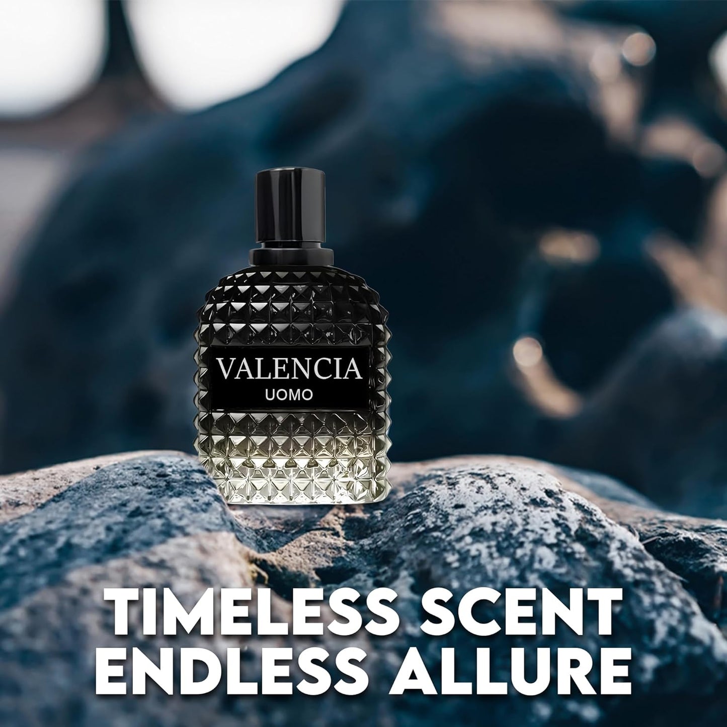 Valencia Uomo Sensual Woody Fragrance for Men | Long Lasting Cologne Aromatic Scent, Eau de Parfum Natural Spray - Great Holiday Gift, 3.4 Fl Oz/100 Ml