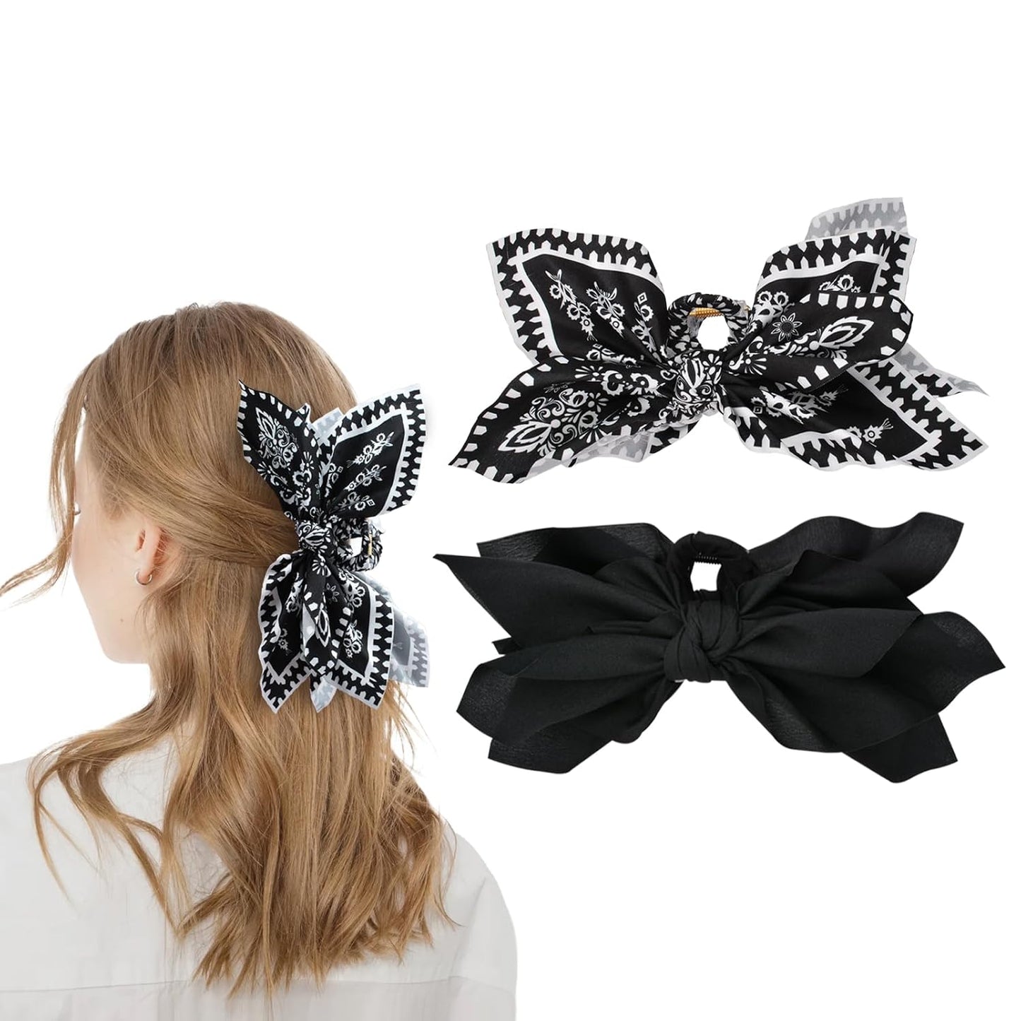 Bow Claw Clips Bow Hair Clips 2PC Big Hair Bows for Women Butterfly Styling Large Hair Clips for Thick Hair for Girls Hair Accessories for Teen