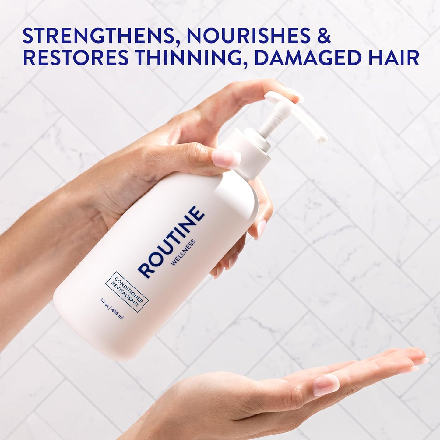 Routine Wellness Anti-Thinning Deep Conditioner for Thinning Hair - DHT Blocker for Hair Loss in Men & Women - Promotes Healthy Hair - Jasmine & Orange Blossom 14oz