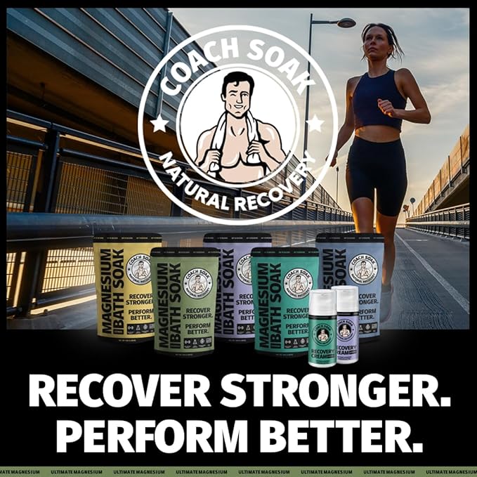 5 Pack Bundle: Coach Soak Recovery Bath Soak, Epsom Salt Bulk, Bath Salts Bulk, 5 Pack Bundle, Total of 15 Pounds (Eucalyptus Tea Tree)