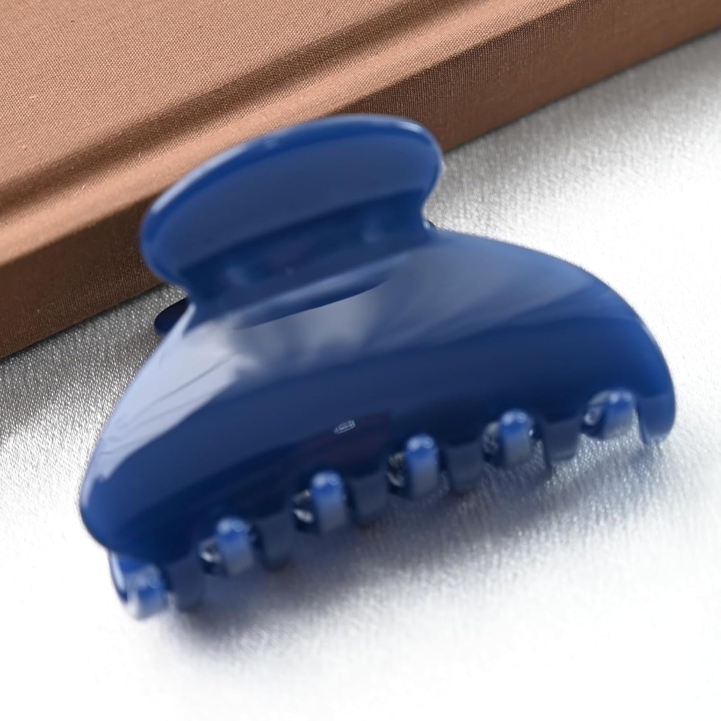 Handmade Celluloid Acetate French Design Barrettes Tortoise Shell Claws Hair Claw Luxury Fashion Accessories Hair Clip for Women (dark blue)