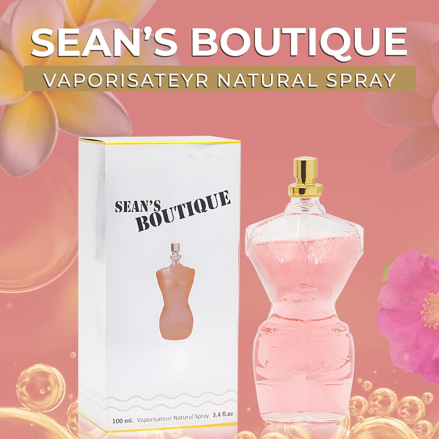 Women Perfume Sean Boutique Set Eau de Parfume Spray Long Lasting Fresh Eau de Toliette for Women 3.4 Fl Oz Each Dily Used