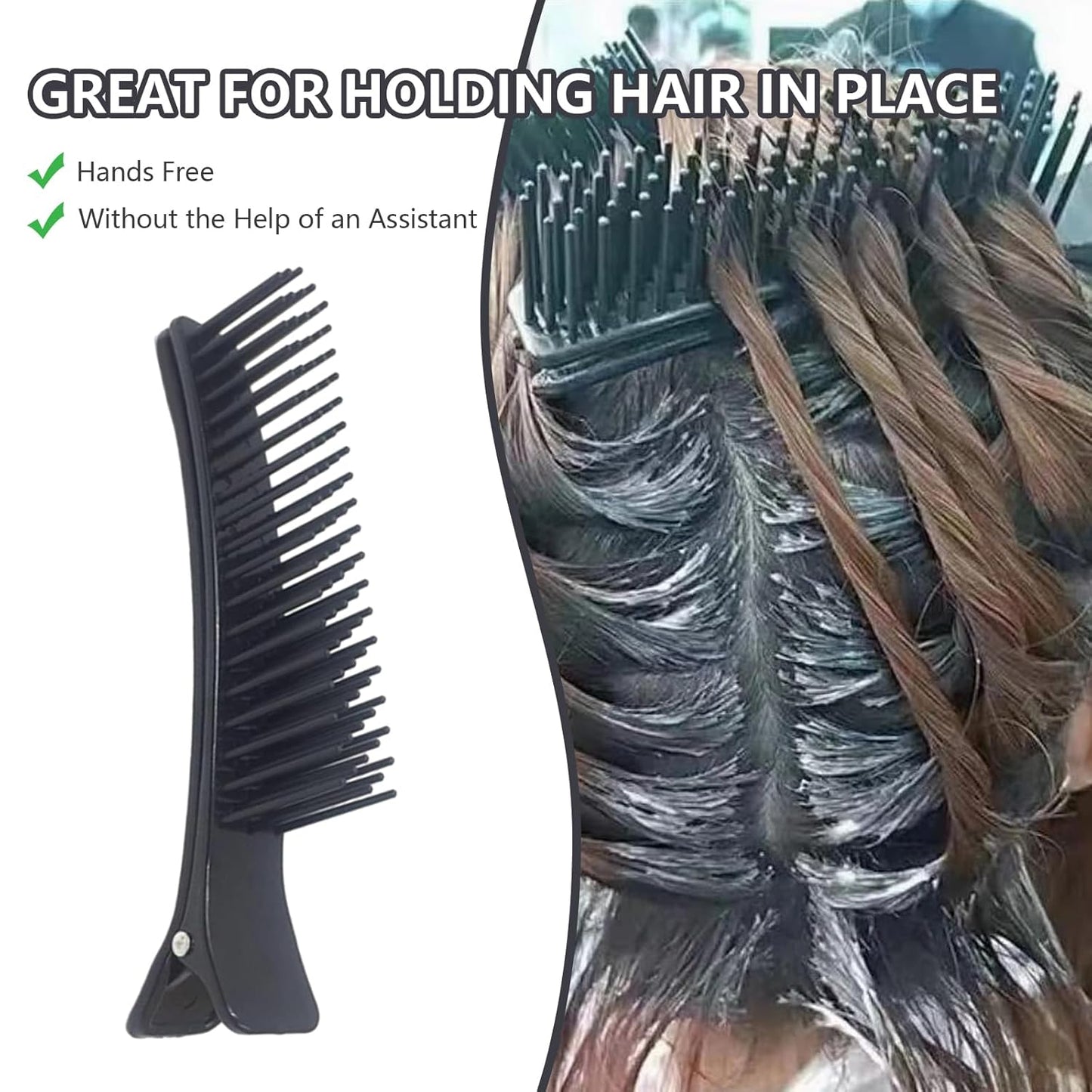 2PCS Grip Sectioning Clips for Styling, Parting, Cutting, Coloring, Foiling and Placing Hair Extensions