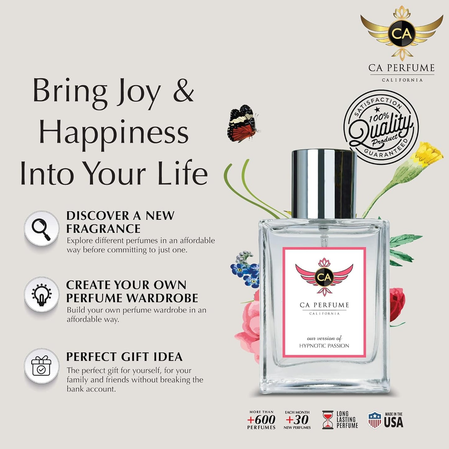 CA Perfume Impression of Juliette Loves Perfume For Women & Men Replica Fragrance Dupes Eau de Parfum Spray Bottle 1.7 Fl Oz/50ml-X1