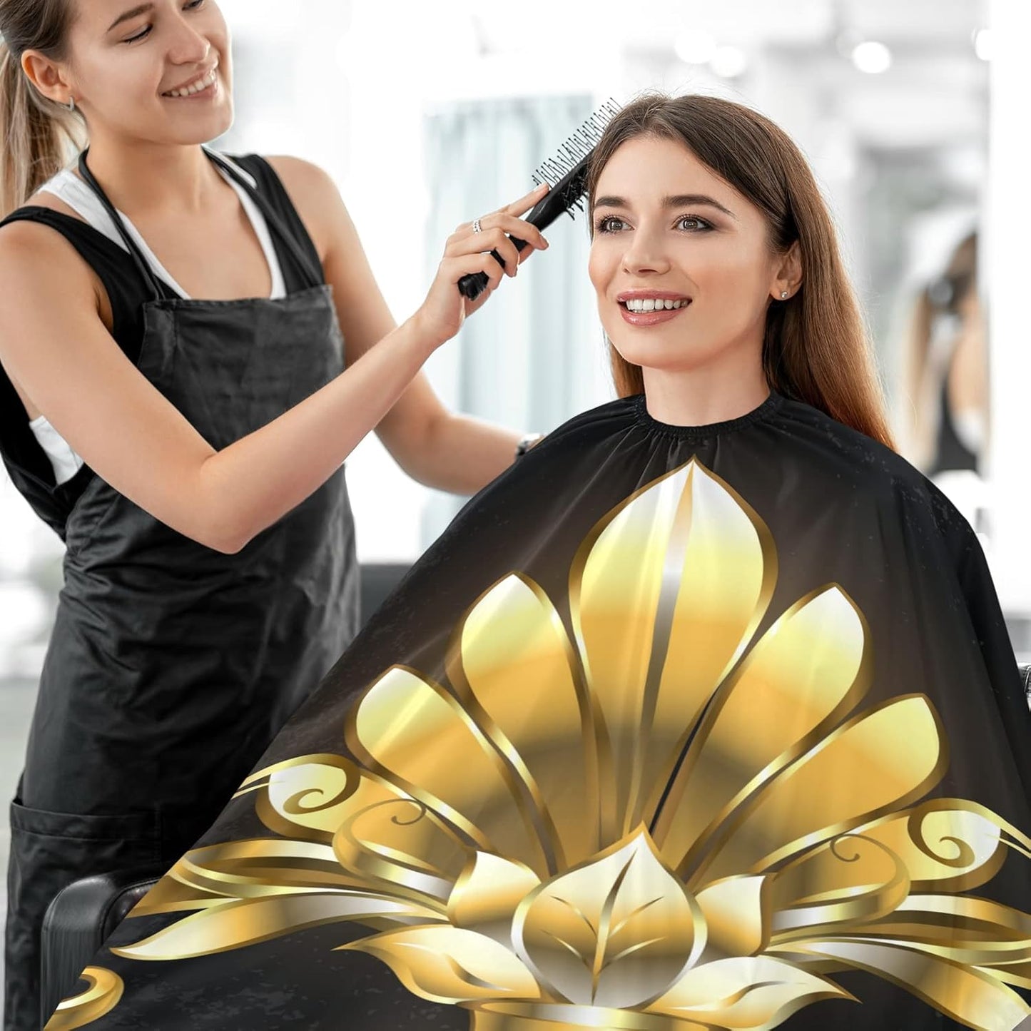 visesunny Professional Barber Cape Polyester Hair Cutting Clippings Catcher Grooming Cape Apron for Shaving Trimming For Men