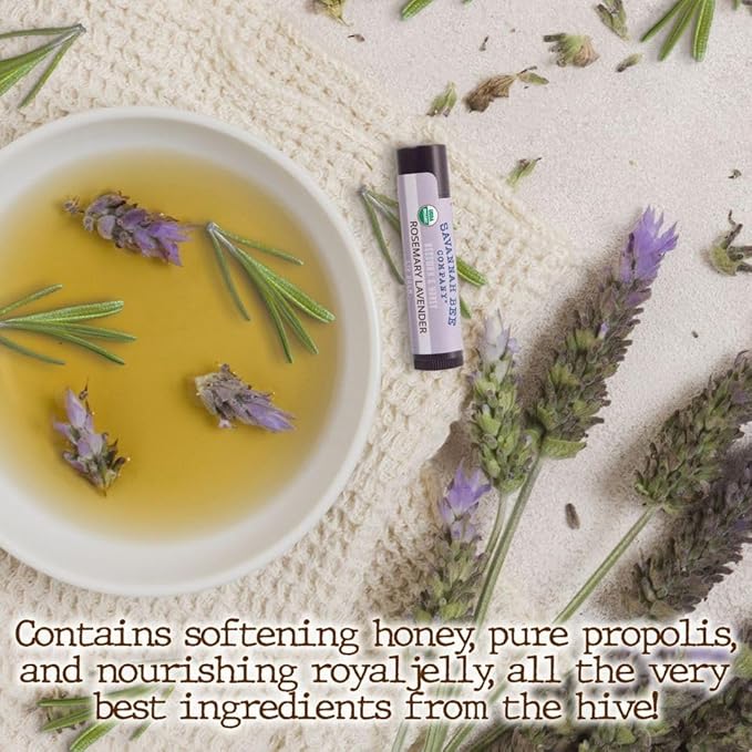 Savannah Bee Company Lip Balm - Lip Moisturizer for Chapped Lips - Hydrating Lip Balm with Pure Honey