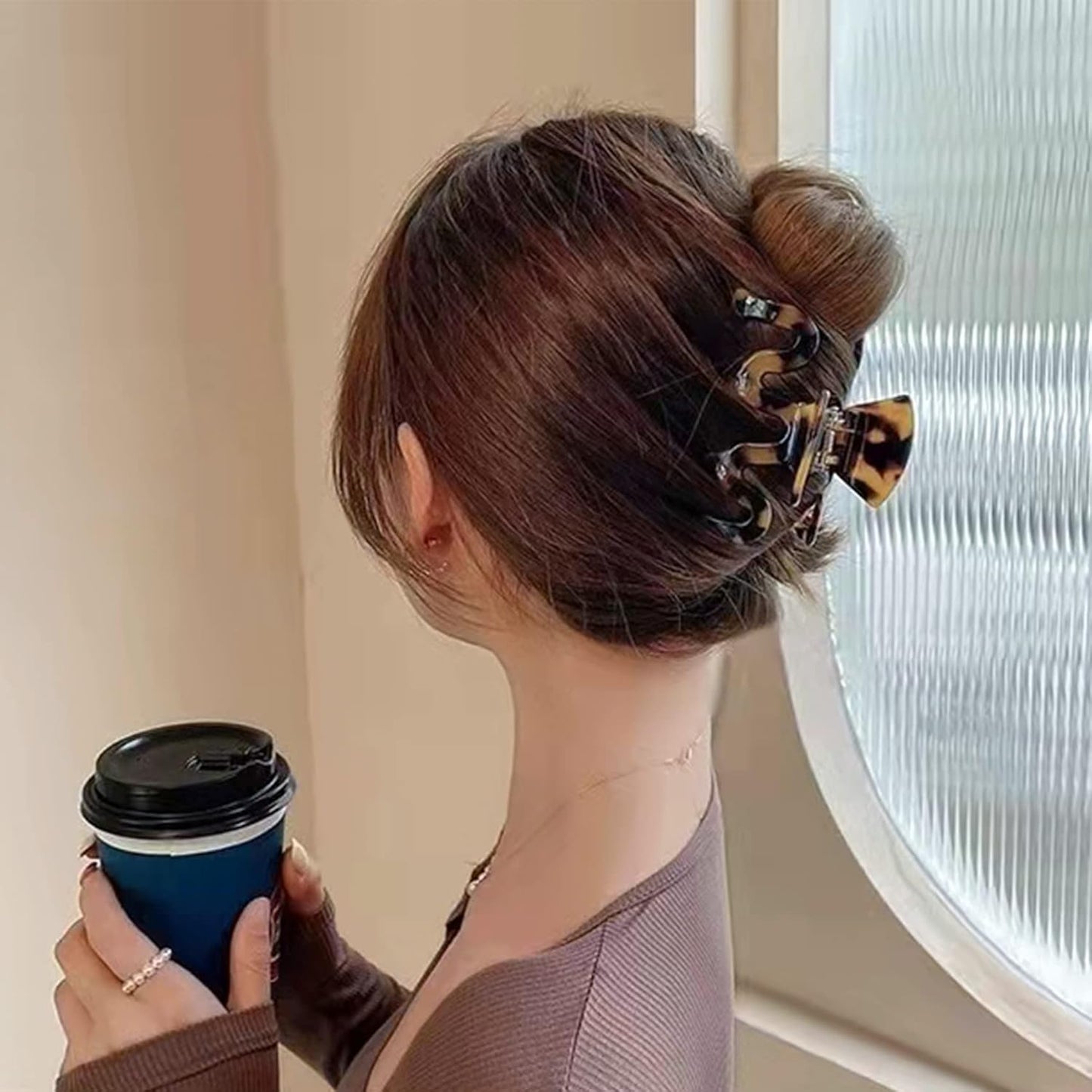 Jayongnee 3Pcs Large Claw Clips for Thick and Thin Hair (Multi-colored3)