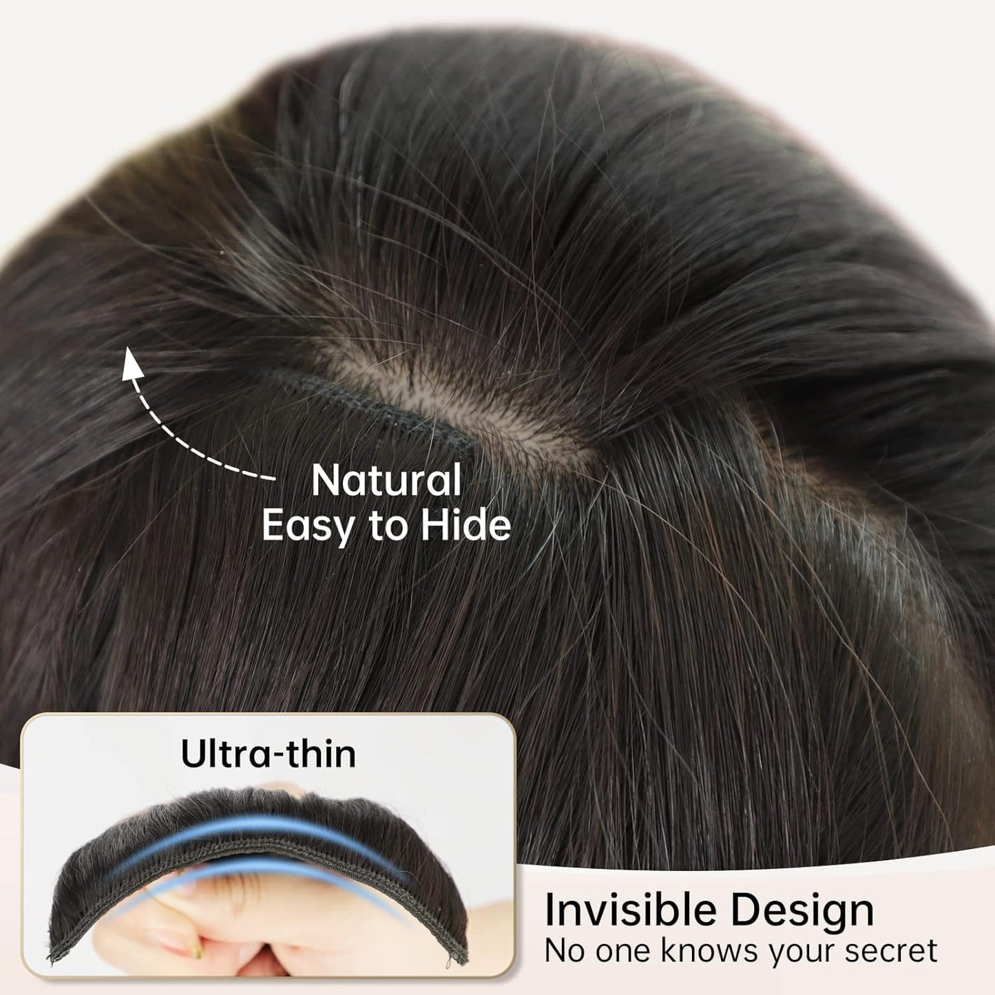 KooKaStyle Clip in Synthetic Hair Extensions Long Wavy 4PCS Thick Hairpieces Dark Brown 6# Fiber Double Weft Natural Hair Extensions 16 Inch for Women