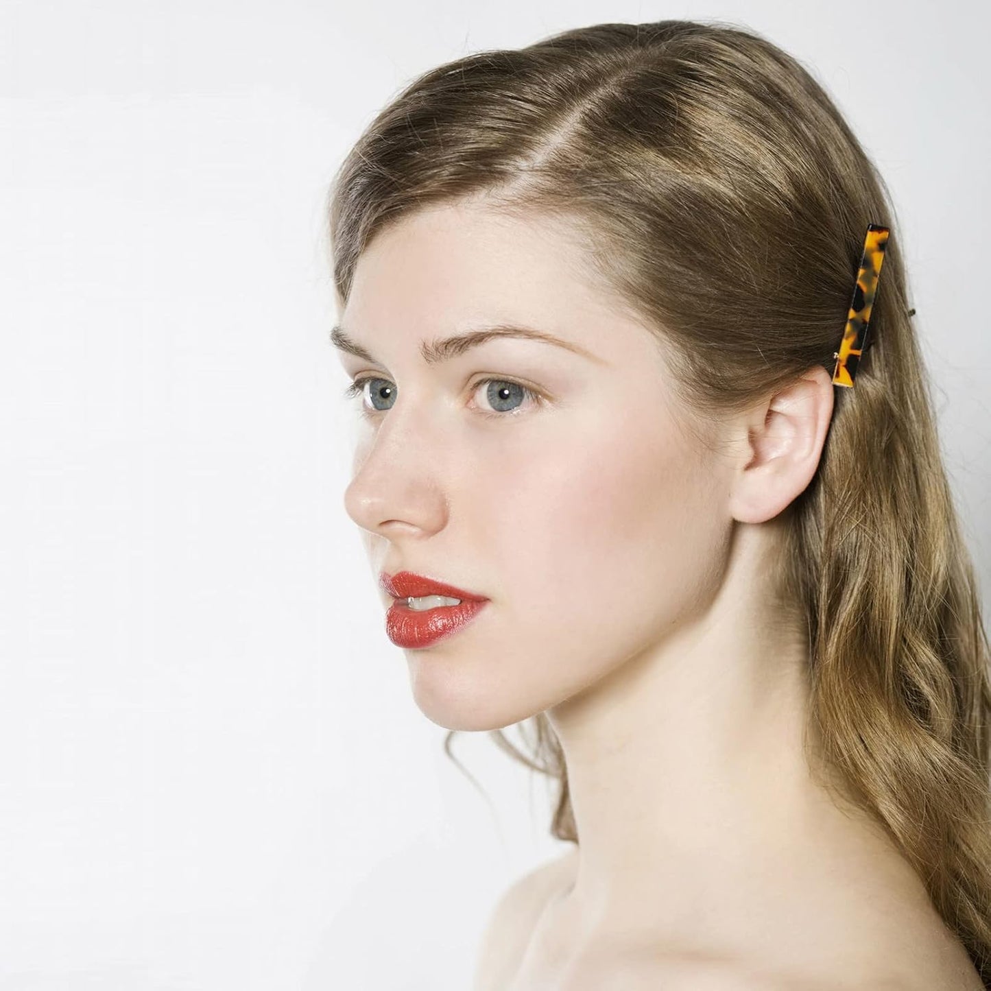 Cobahom 6 Pack Leopard Print Tortoise Shell Metal Hair Pins, Duck Teeth Hair Clips for Styling Women's Hair 2.36 Inch