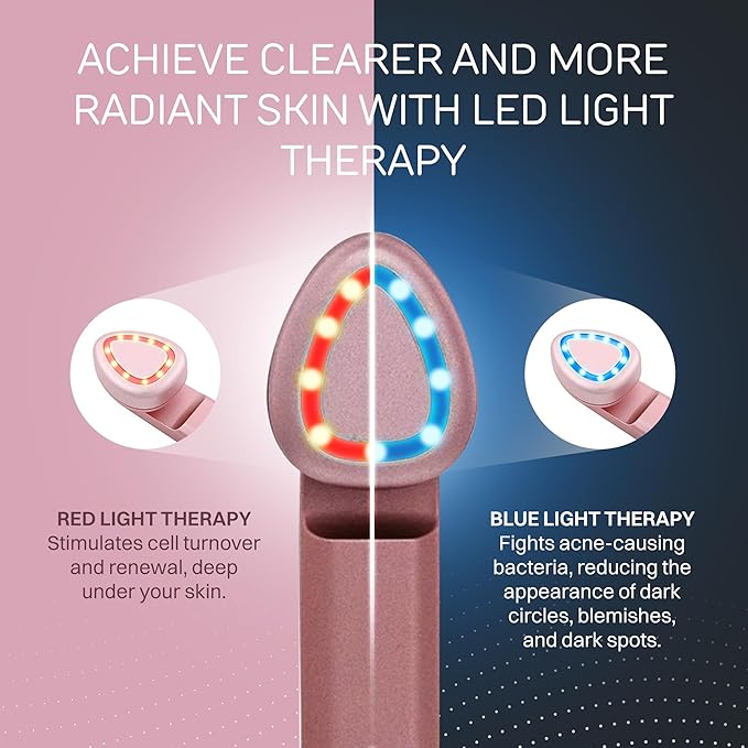 Mini Glow PRO 5-in-1 LED Face Wand – Skin Lifting, Tightening & Firming Device, Wrinkle Reducer & Facial Massager