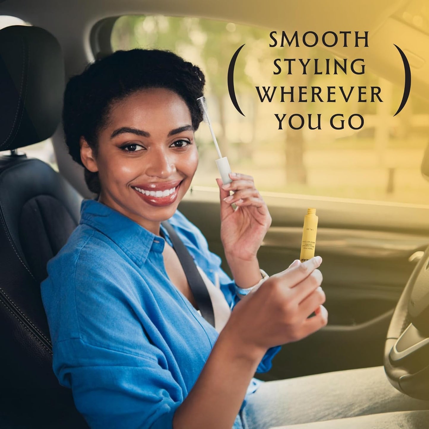 Fly Away Stick for Hair - Anti Frizz Styling Taming Serum Wand with Aloe Vera, Coconut Oil & Vitamin E - Gel Mascara Stick for Edges, Flyaways, Baby Hairs & Slick Back (1 Fl Oz (Pack of 2))