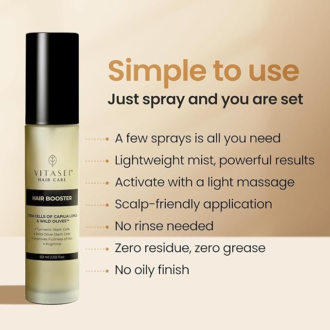 Hair Booster for Women & Men – Hair Revitalizing Serum with Capilia Longa & Arginine for Thick, Dry, Long, Damaged Hair – Peptide-Enriched Hair Tonic, 2 Fl Oz