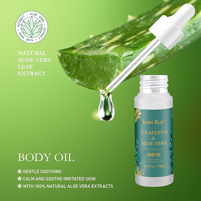 Mother's Day Gift for Mom bath and body Gifts for Her & him Gift Baskets for Women - Saint Roy Eucalyptus & Aloe Vera Scented Birthday Gifts for Women,8 pcs Spa Gift Set, Mother's Father Day