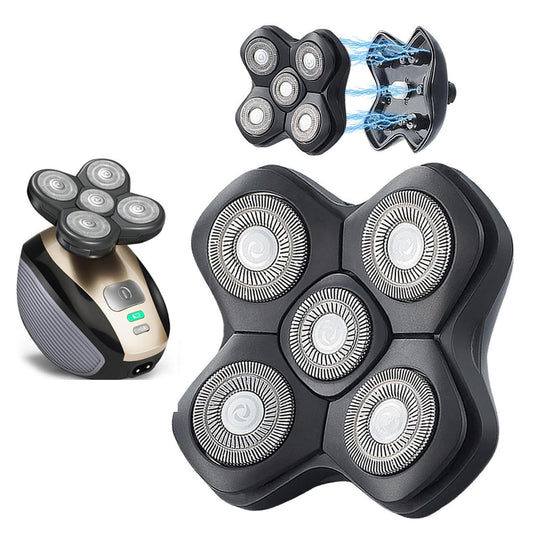 Universal 5 Blades Magnetic Head Shaver replacement Blades Compatible with FREEDOM BIRD shaver 5 blade head shaver replacement heads