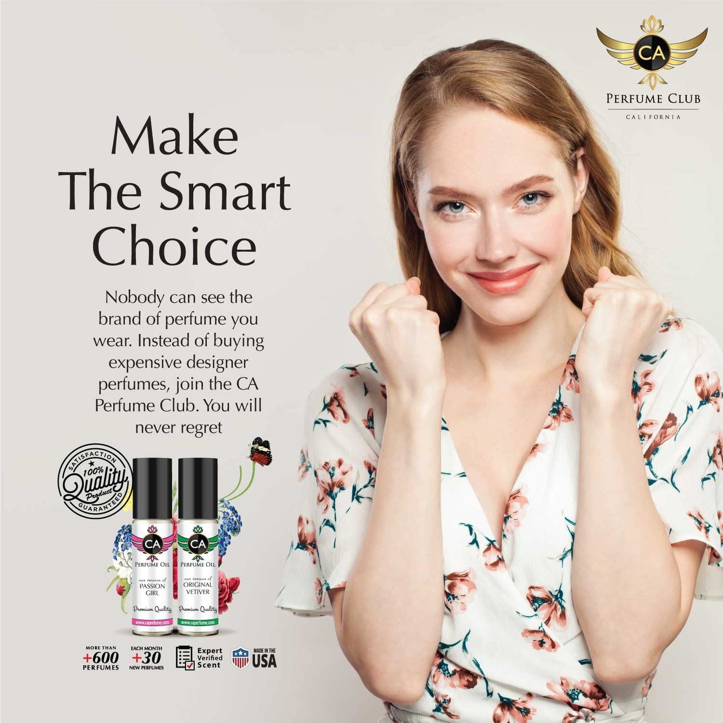 CA Perfume Impression of Eternal For Women Replica Fragrance Body Oil Dupes Alcohol-Free Essential Aromatherapy Sample Travel Size Concentrated Long Lasting Attar Roll-On 0.3 Fl Oz/10ml