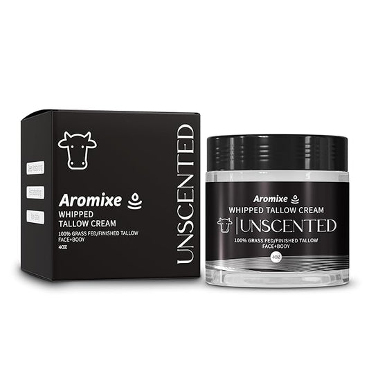 Halal Whipped Tallow Moisturizer for Face and Body - 100% Natural, Grass-Fed, and Sensitive Skin Friendly - 4oz