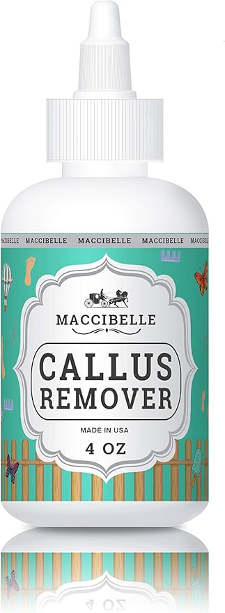 Maccibelle Callus Remover EXTRA STRENGTH For Feet, Professional Callus and Corn Eliminator Liquid Gel 4 oz (1 Bottle)