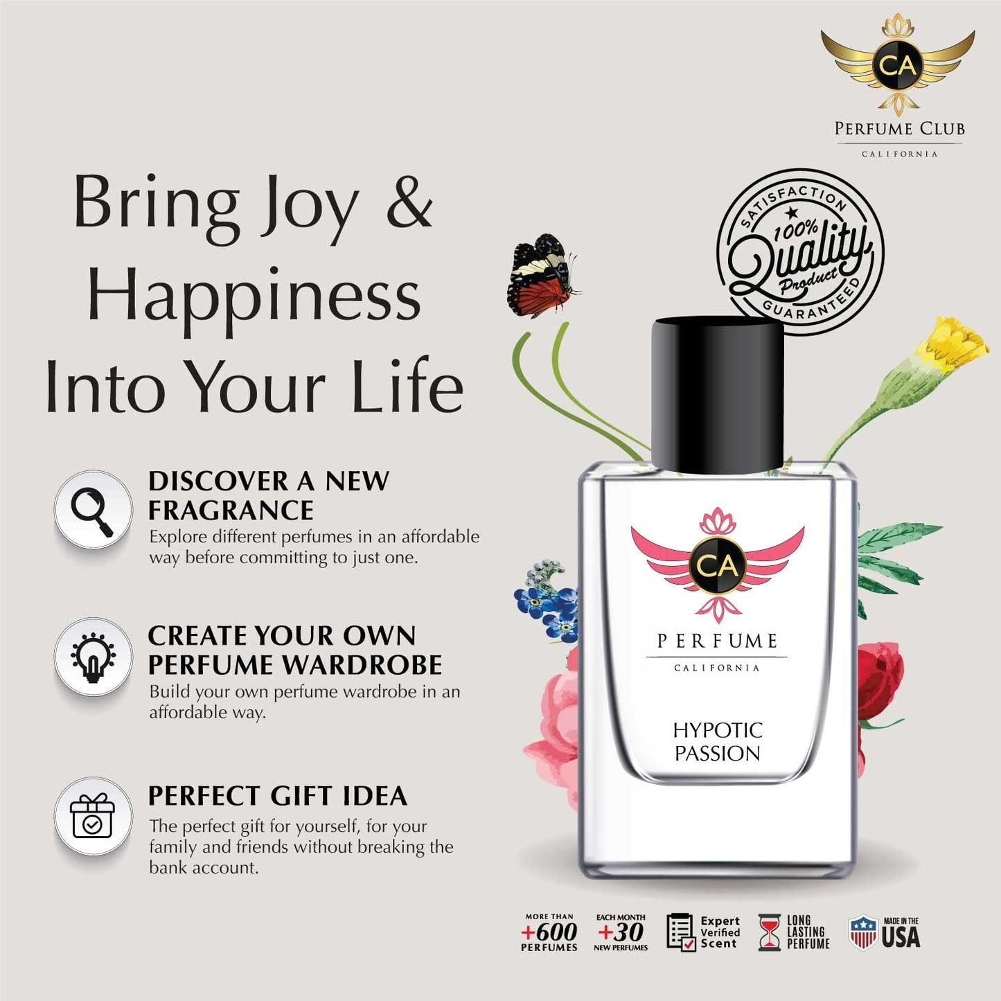 CA Perfume Club Impression of La Tulipe For Women Replica Version Fragrance Dupes Concentrated Long Lasting Eau de Parfum Spray Refillable Atomizer Bottle 1.7 Fl Oz/50ml