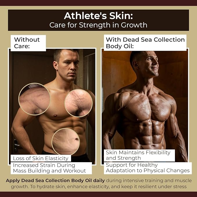 Dead Sea Collection Belly Oil for Pregnant Women - Moisturizing Body Oil with Collagen & Vitamin E - Strengthens Skin and Enhances Elasticity (4 Fl. Oz)