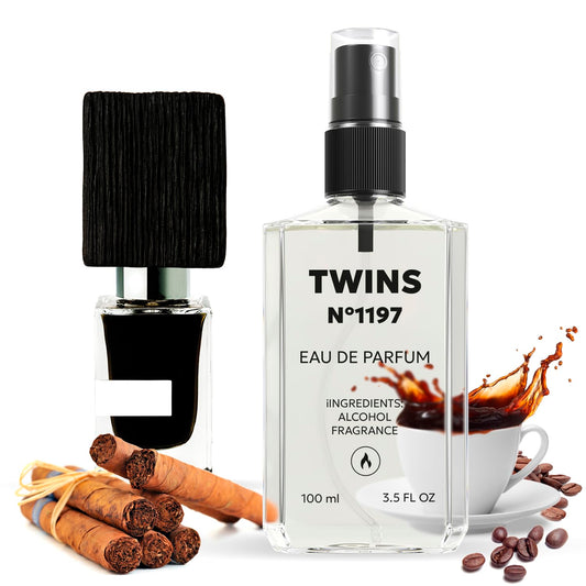 TWINS Impression of Black Afgano | Unisex Perfume for Women and Men Eau de Parfum | No.1197 | 3.4 Fl Oz / 100 ml