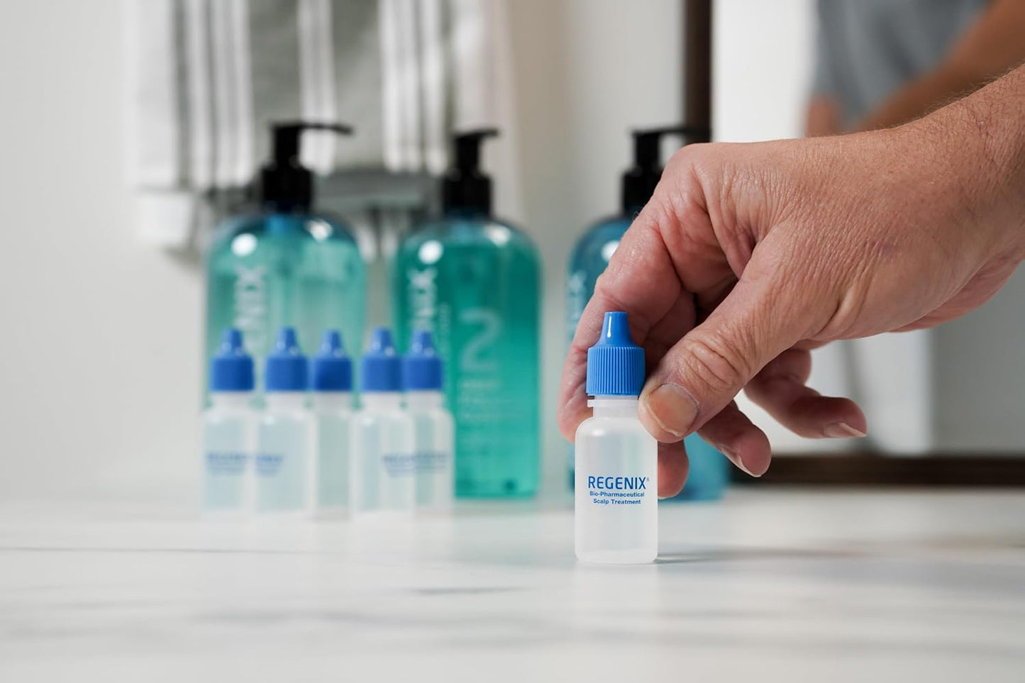 Regenix Starter Kit to Treat Hair Loss 30 Day Supply, Shampoo + Deep Follicle Cleanser + Essential Scalp Protectant + Treatment Vials, Free Hair Microanalysis