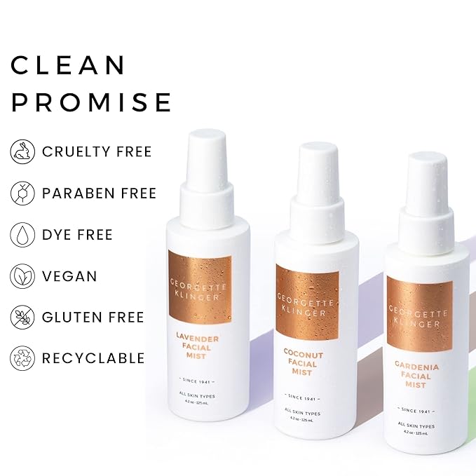 Georgette Klinger Gardenia Facial Mist - Collagen-Infused Face Spray, Long-Lasting Makeup, Hydration for Dewy and Smooth Skin, Anti Aging for All Skin Types- 4.2 oz