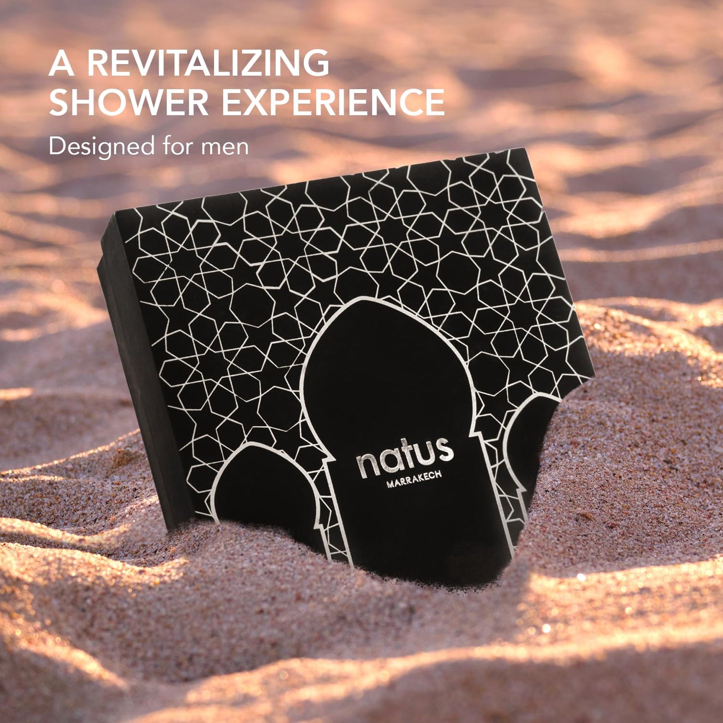 Argan Oil Beauty Gift Set for Men - Soap, Shampoo, Shower Gel, Shaving Gel, After Shave & Shaving Brush - All Skin/Hair Types - Vegan and Natural