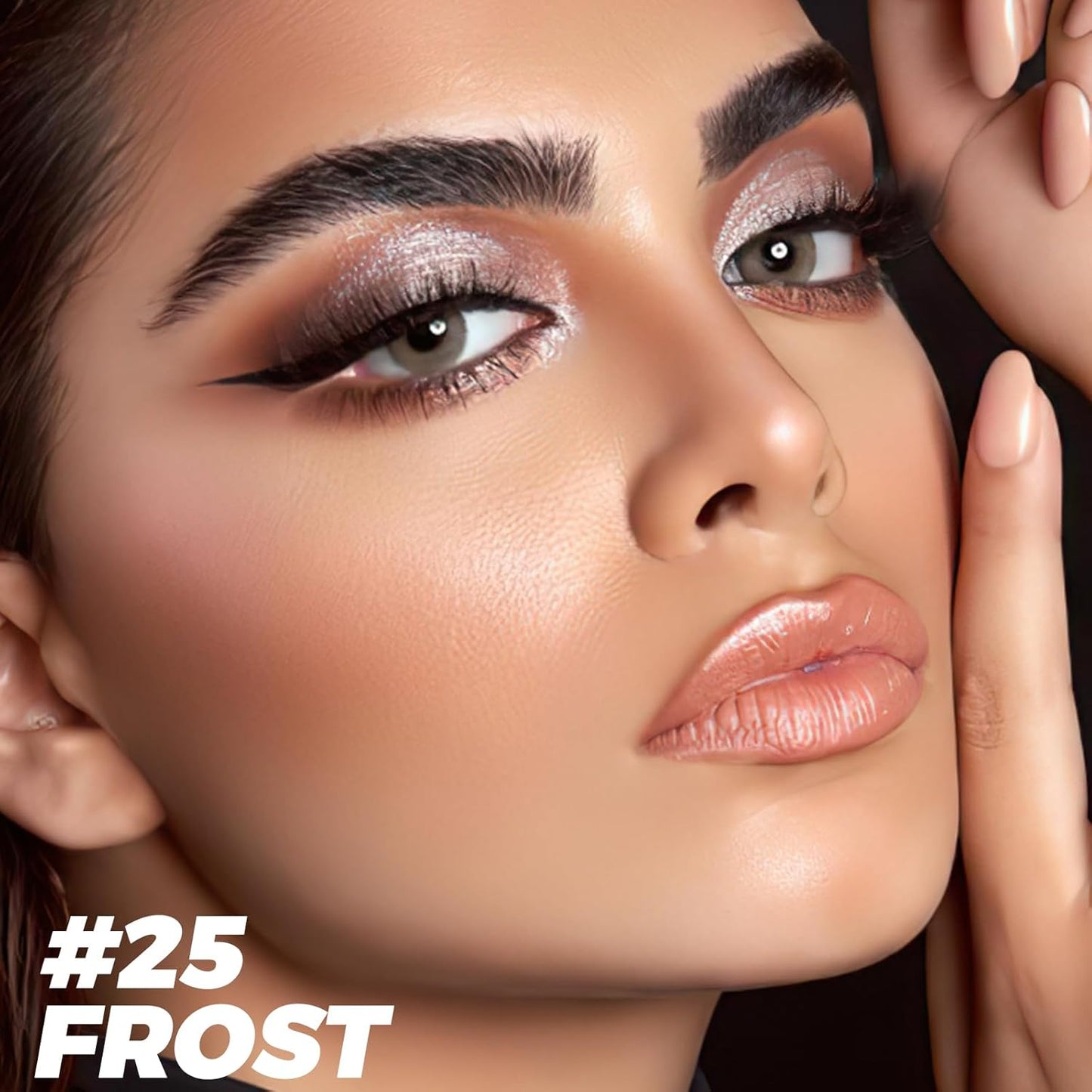 FOCALLURE Shimmer and Matte Cream Eyeshadow Stick,Smooth Brilliant Eye Brightener Pencil for Women,Long Lasting Waterproof Eye Shadow and Liners Makeup,FROST