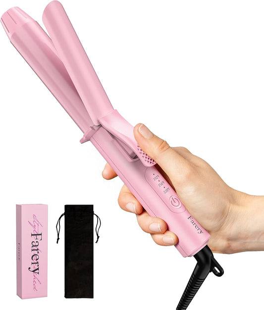 FARERY Mini Curling Iron 1 Inch, Ceramic Mini Hair Curler with 3 Adjustable Temperature, Dual Voltage for Travel,