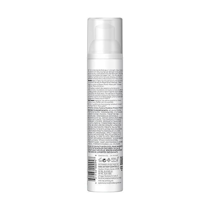 Marc Anthony Hair Serum for Frizzy & Damaged Hair, Repair Bond + Rescuplex Strength & Protect Serum - 3.2 fl oz