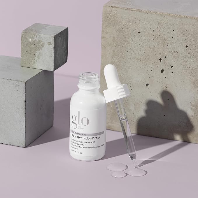Glo Skin Beauty Daily Hydration Drops - Hyaluronic Acid & Vitamin B5 Hydrating Face Serum