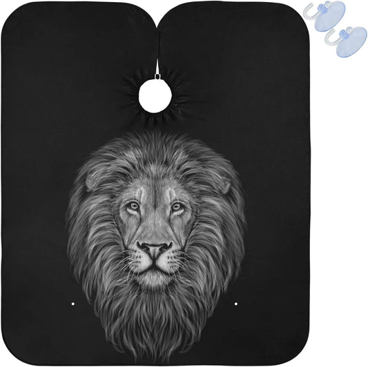 visesunny Professional Barber Cape Polyester Hair Cutting Clippings Catcher Grooming Cape Apron for Shaving Trimming For Men