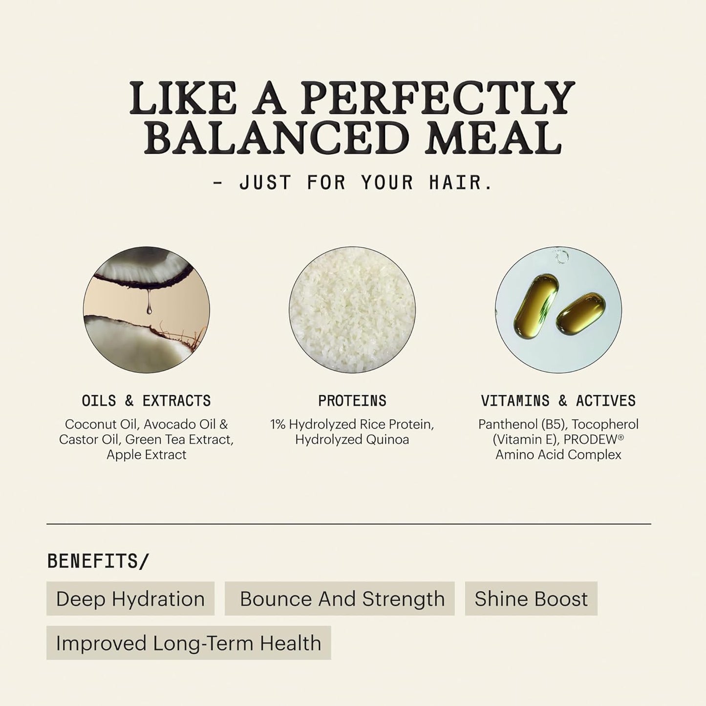 Remilia Hair Mask for Damaged Hair - Rice Protein Treatment - Deep Conditioning Mask, Volumizing & Repairing, Vegan, Made in USA 6.7 fl oz