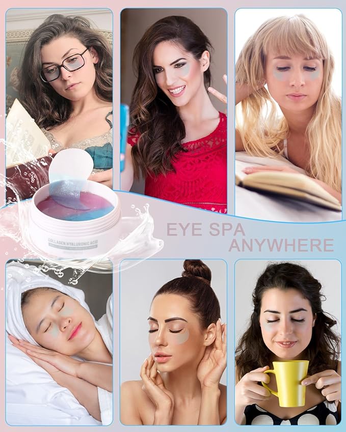 Under Eye Patches for Puffy Eyes and Dark Circles Hydrating Eye Mask with Collagen Eye Gel Pads Reduce Wrinkles Skin Treatment 30 Pairs