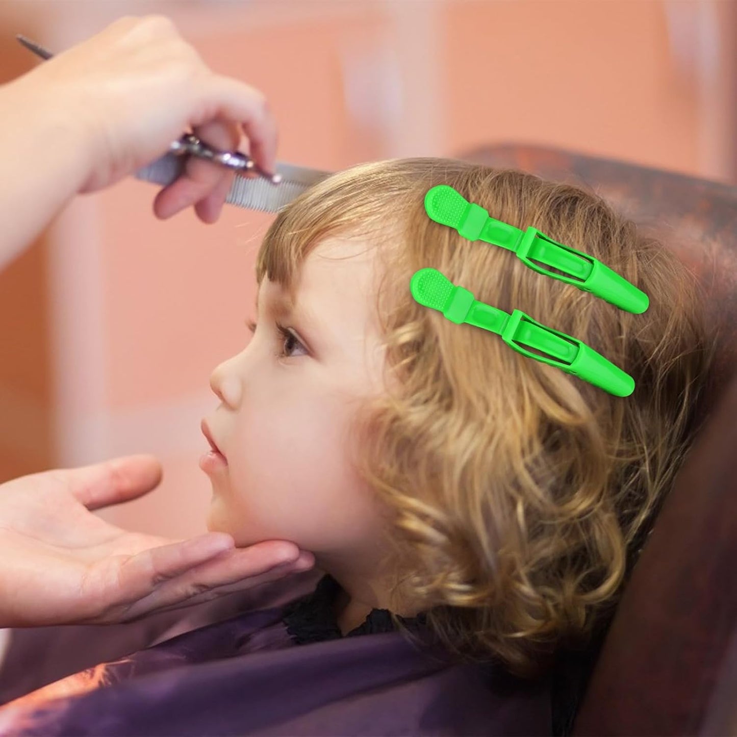 Ondder 14 Pcs Light Green Large Alligator Hair Clips for Hair Styling Sectioning, Professional Strong Hold for Barber Hair Coloring Cutting, Accessories for Women Men Girls Teens