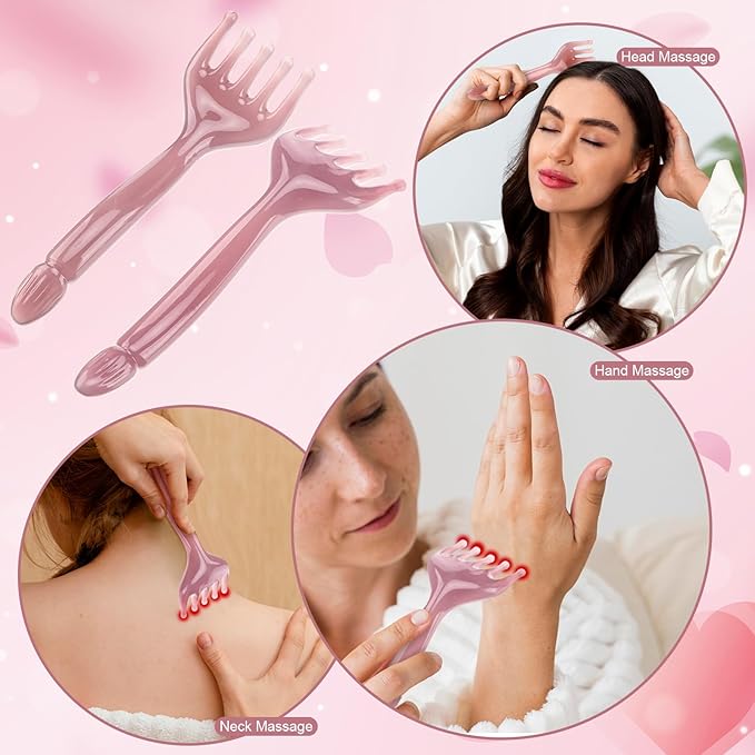 3 Pack Head Massager Scalp Comb Resin Scalp Stress Relax Tool for Birthday, Mother's Day, Father's Day