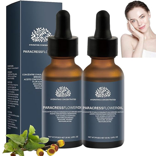 2 PCS Paracress Facial Oil, Paracress Serum,Paracress Facial Oil Organic, Paracress Facial Serum Organic,Paracress Extract Face Oil,Smooth Wrinkles Fine Lines Oil Face 30ml, 1.0 oz
