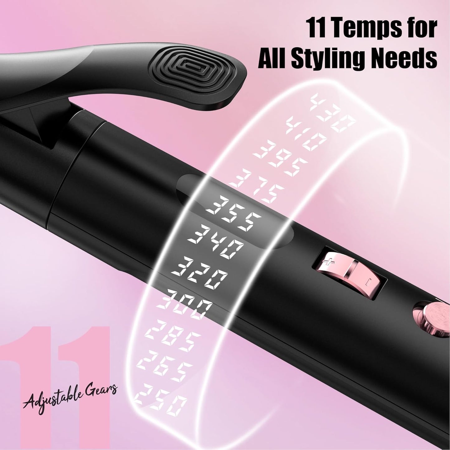 Farery Long Barrel Curling Iron 3/4 Inch, Extra Long Curling Iron for Tight Curls, Ceramic Curling Wand Infused Argan Oil & Keratin, Long Lasting, 11 Adjustable Temp, Include Clips & Silicone Pad