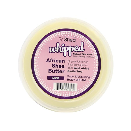 Whipped African Shea Butter|For All Hair Textures & Skin Types|Original Unrefined Raw Shea Butter |Premium Quality 13.50oz (Musk)