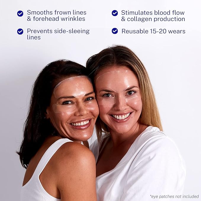 Wrinkles Schminkles Facial Smoothing Set | Mouth & Lip 2-Pack | Eye Wrinkle Patches 3-Pairs | Forehead Wrinkle Patches 2-Pack | Reusable Hypoallergenic Silicone Smoothing Pads