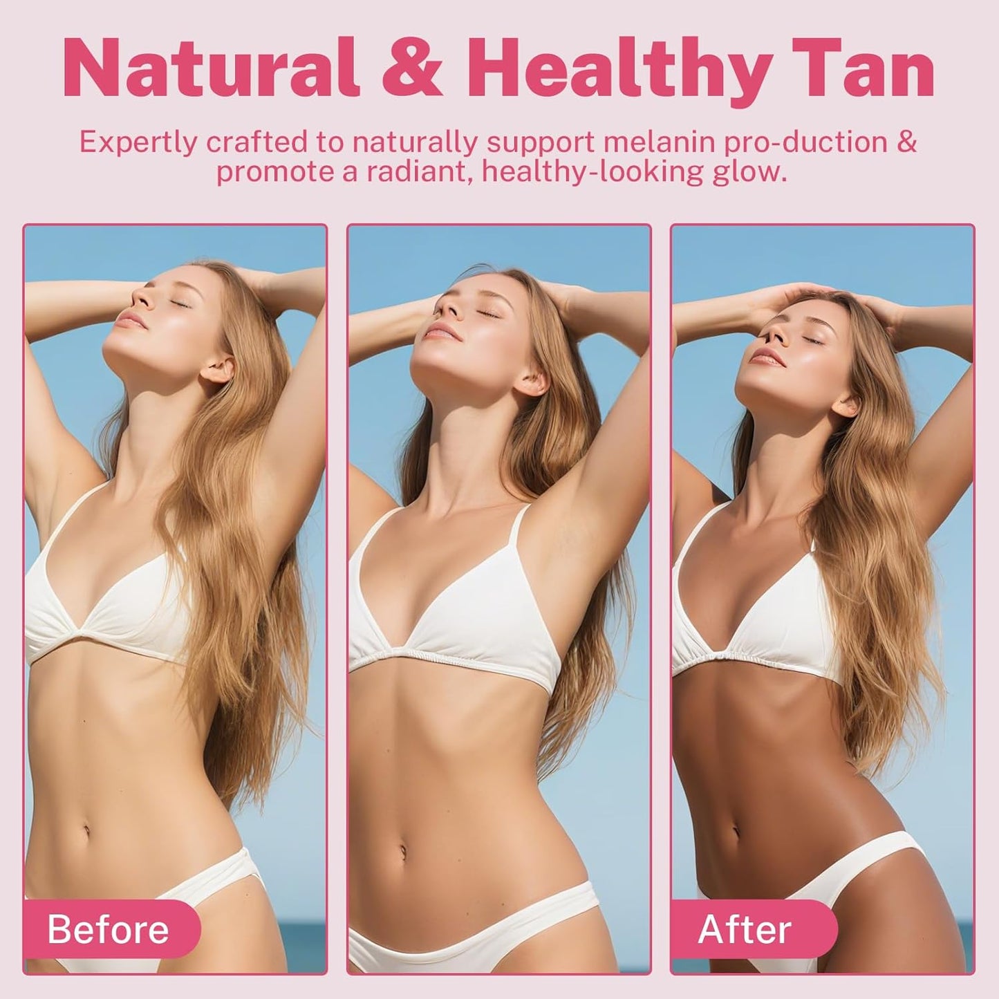 Earth Self Tanner -Get a Sun-Kissed Glow Instantly! Natural & Organic Ingredients, Tanning Dark Seryum - Watermelon Flavor, Ultra-Hydrating & Streak-Free, Natural-Looking Tan, for Face & Body 60ML