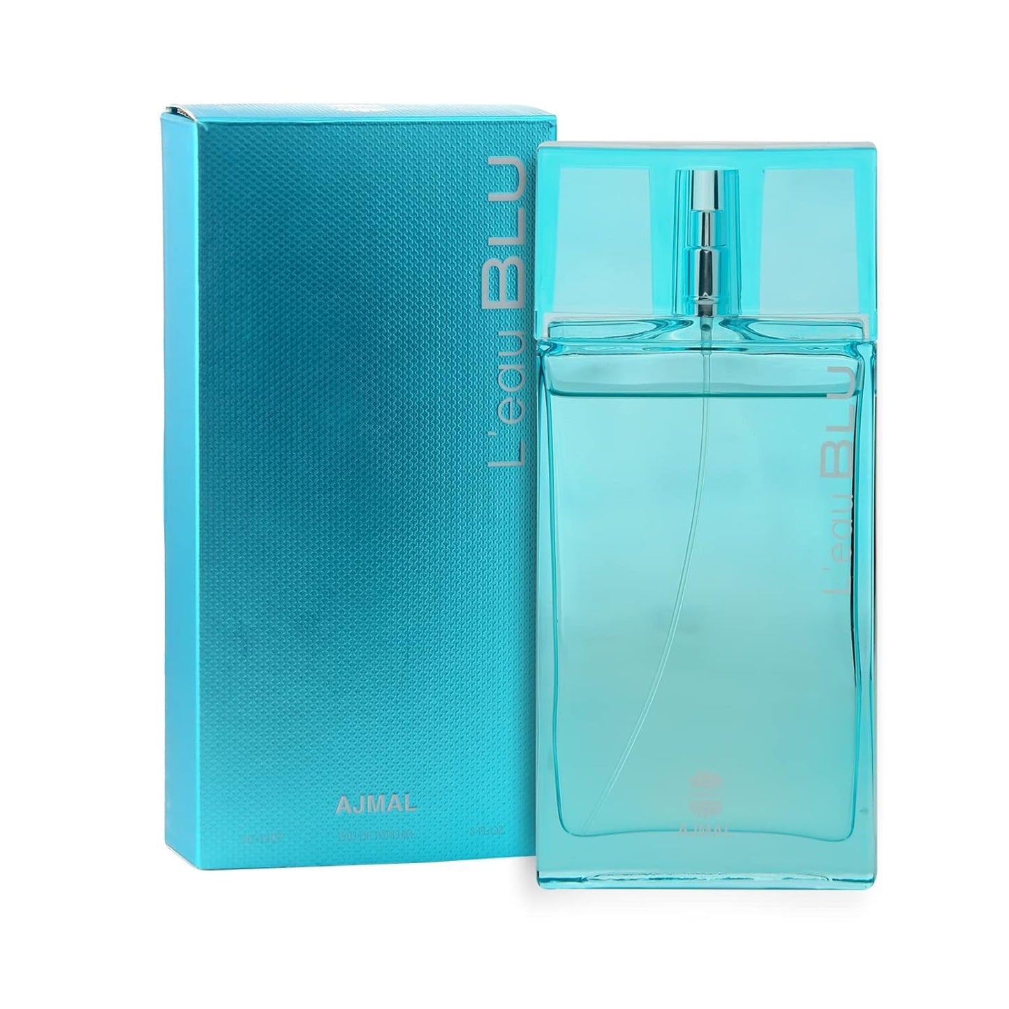 Ajmal Blu Eau de Parfum 3.0 oz / 90 ml for Men – Long-Lasting Fresh Citrus & Aquatic Fragrance | Luxury Masculine Scent from Dubai