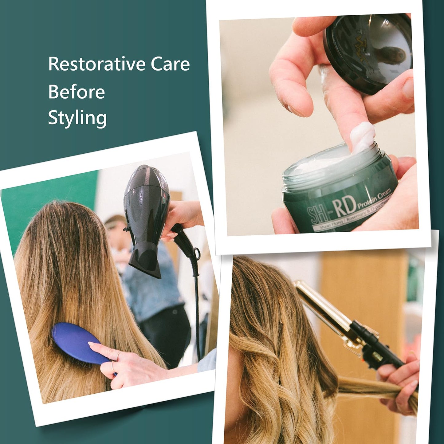 SH-RD Protein Cream for Dry Damaged Hair | Leave-In Protein Hair Treatment to Restore, Revitalize, and Repair Split Ends | Conditioning Haircare Product for All Hair Types - 0.17oz/5ml