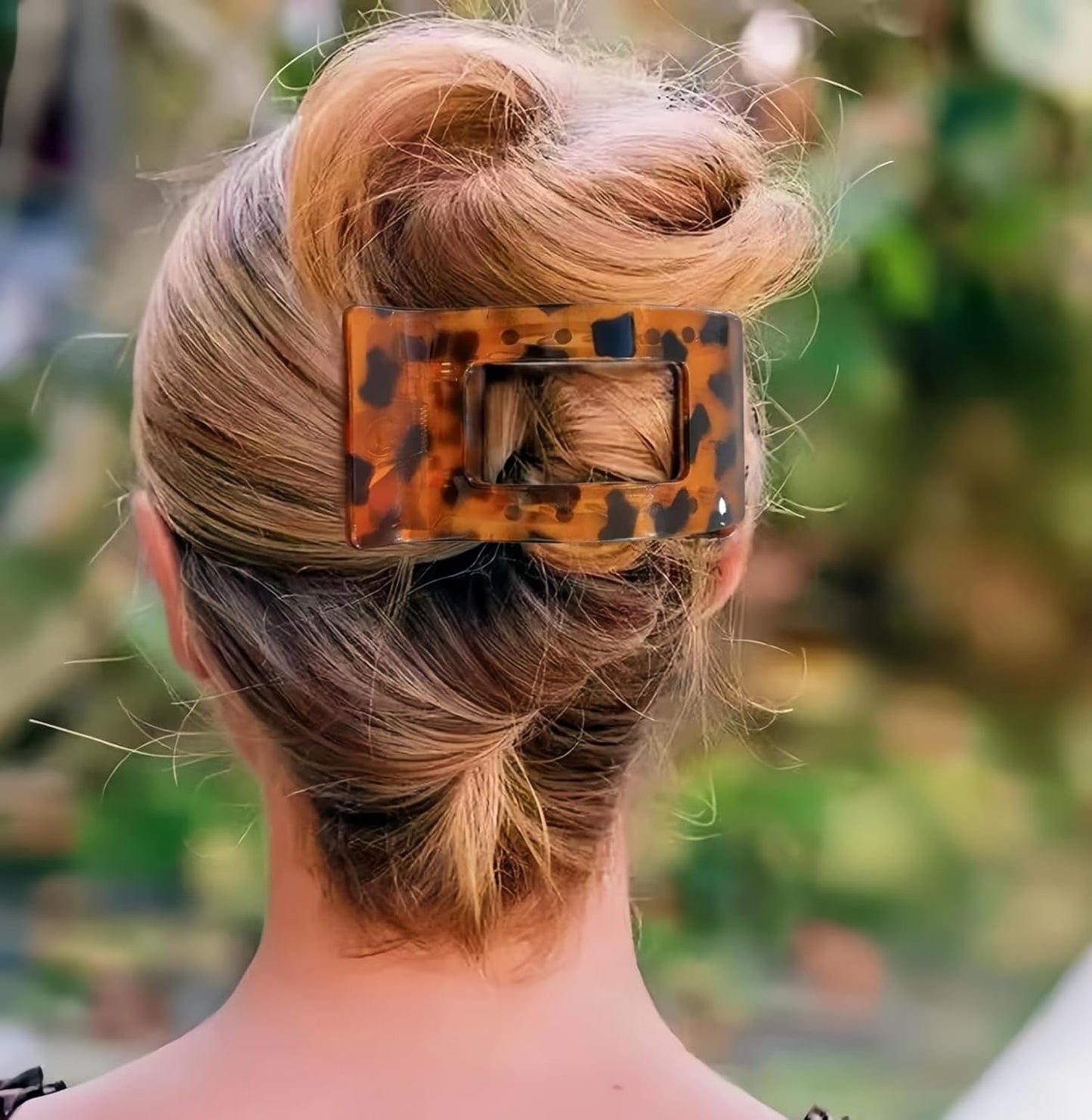 3Pcs Hair Claw Clips，Flat Hair Clips for Women Girls，French Duck Billed Hair Jaw Claw Clip, Non Slip Grip for Daily Styling Tortoise (leopard print)