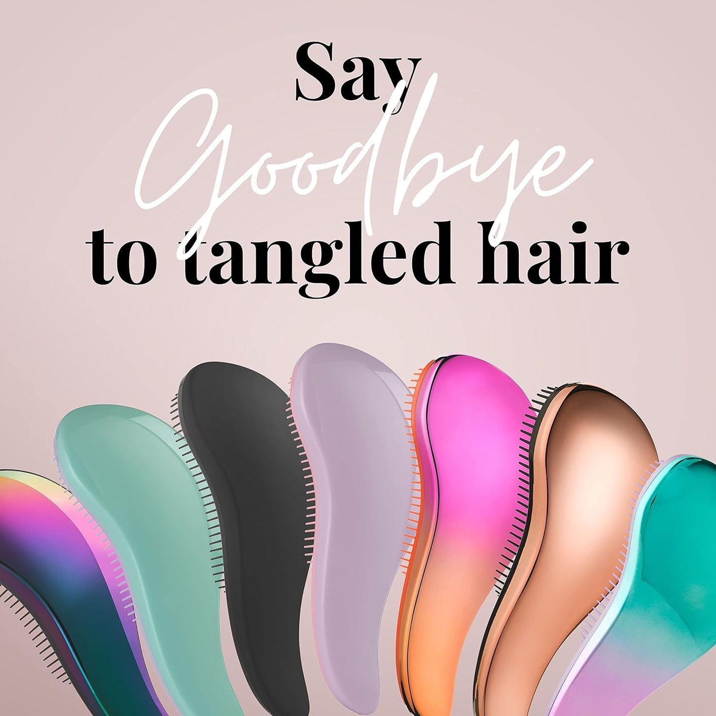 Lily England Teen Girl Gifts Trendy Stuff - Gentle Detangler Hair Brush for Curly, Thick, Straight & Natural Hair - Attractive Gift for Teen Girls with Flexible Bristles for Wet & Dry Hair, Rose-Gold