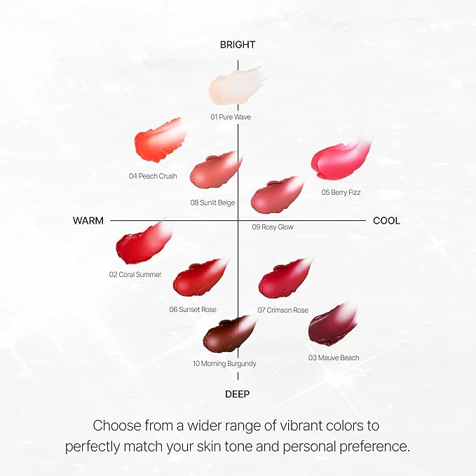 SUN-KISSED Plump Tinted Lip Balm, Lip Plumper, 70% Skincare Ingredients Providing Deep Hydration to Cracked & Chapped Lips, Lightweight Buildable High Gloss Finish, 10 Morning Burgundy