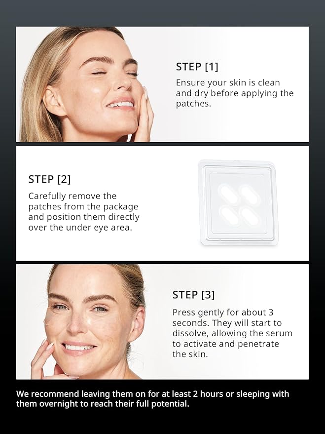 depology Serum-Infused Micro Dart Patches | 4 Pairs Eye Mask | Under Eye Patches for Wrinkles | Fine Lines | Hydrating Eye Mask with Peptides | Amino Acids | and Synthesized Molecules