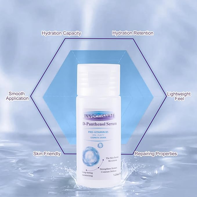 Pure D-Panthenol Serum, 99% Concentration,1.23oz,35g – Hydrating Multi-Use Formula for Sensitive Skin & Hair, DIY-Friendly Skincare Base